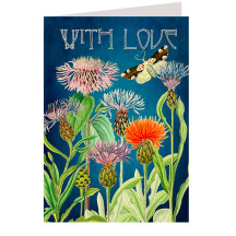 With Love Beautiful Cornflower Card ~ England
